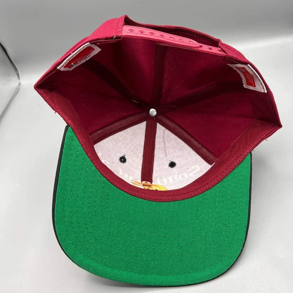 Vintage USC Trojans Hat Men Red Black Twins Enterprise Snap Back Cap New‎
